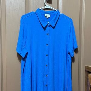 Blue Button-Up Shirt